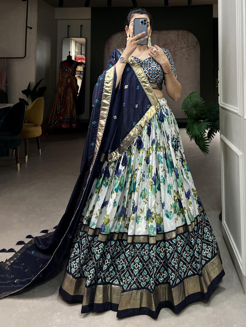women printed flared lehenga choli with duppata set - 22042006 - Standard Image - 3