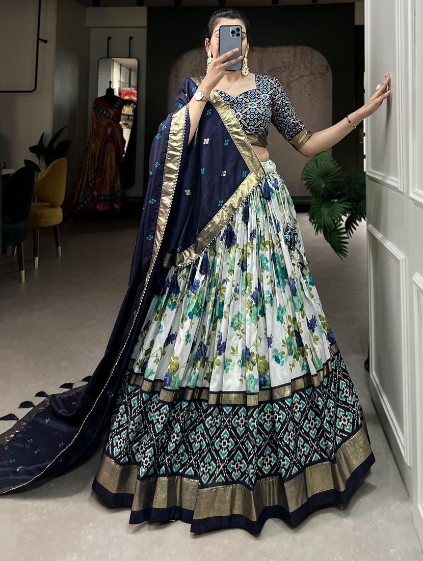 women printed flared lehenga choli with duppata set - 22042006 - Standard Image - 5