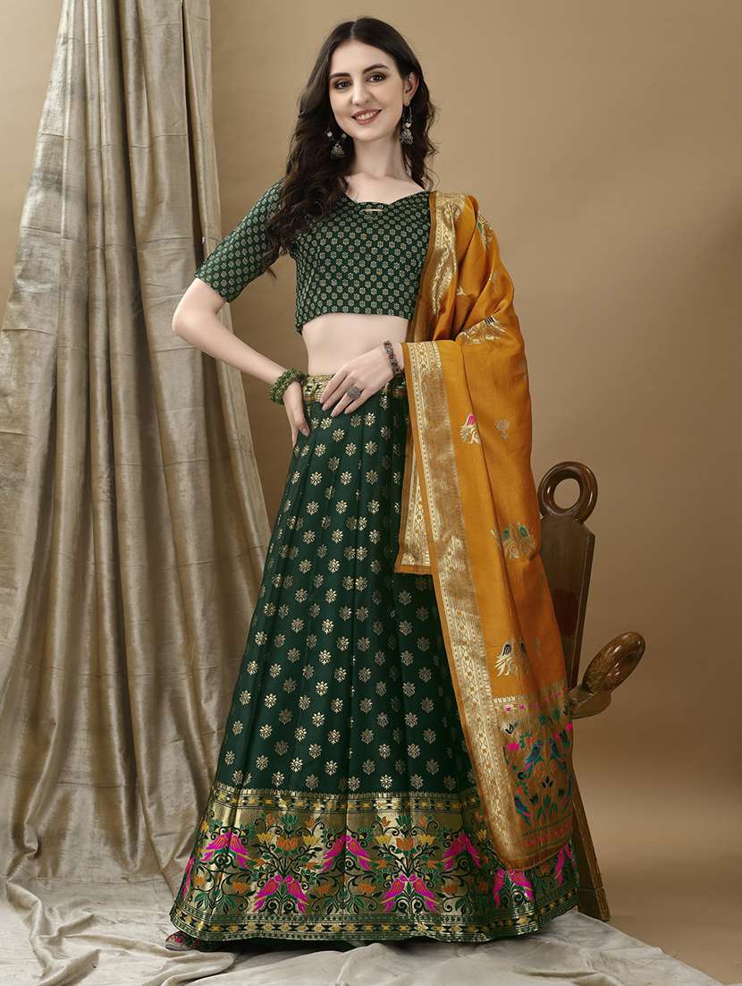 women printed flared lehenga choli with duppata set - 22042086 -  Zoom Image - 0