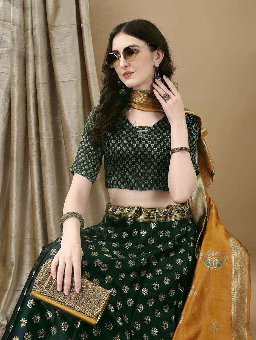 women printed flared lehenga choli with duppata set - 22042086 - Standard Image - 5