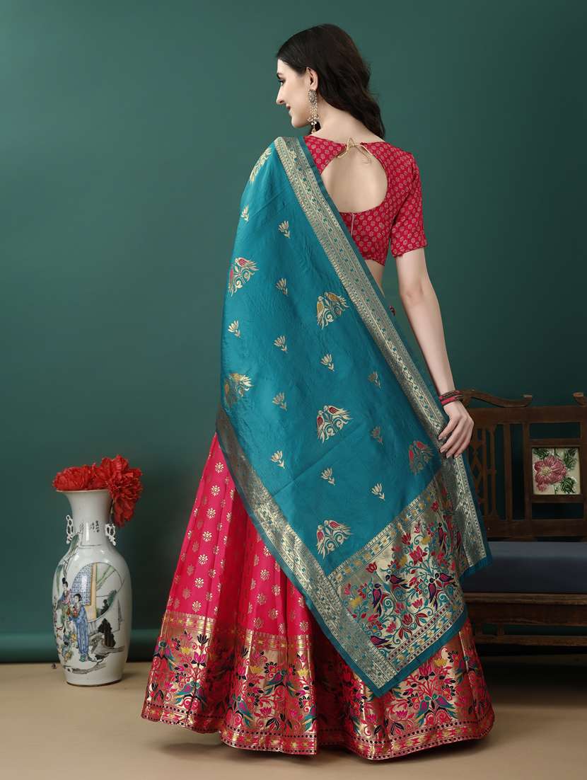women selgf designed flared lehenga choli with duppata set - 22042089 - Standard Image - 3