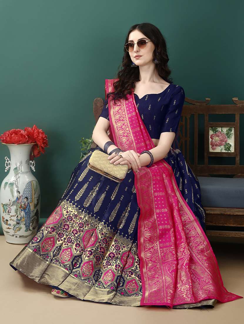 women self designed flared lehenga choli with duppata set - 22042090 - Standard Image - 5
