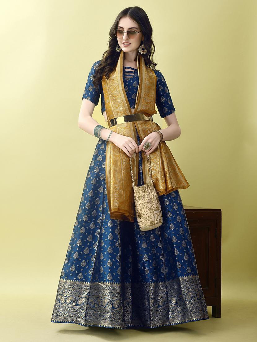 women self designed flared lehenga choli with duppata set - 22042093 - Zoom Image - 0