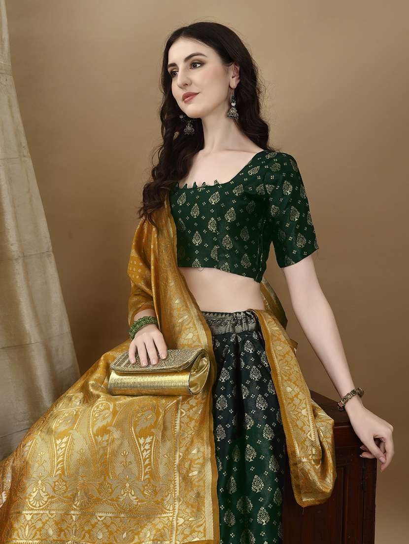 women self design flared unstitched lehenga - 22042094 - Standard Image - 3