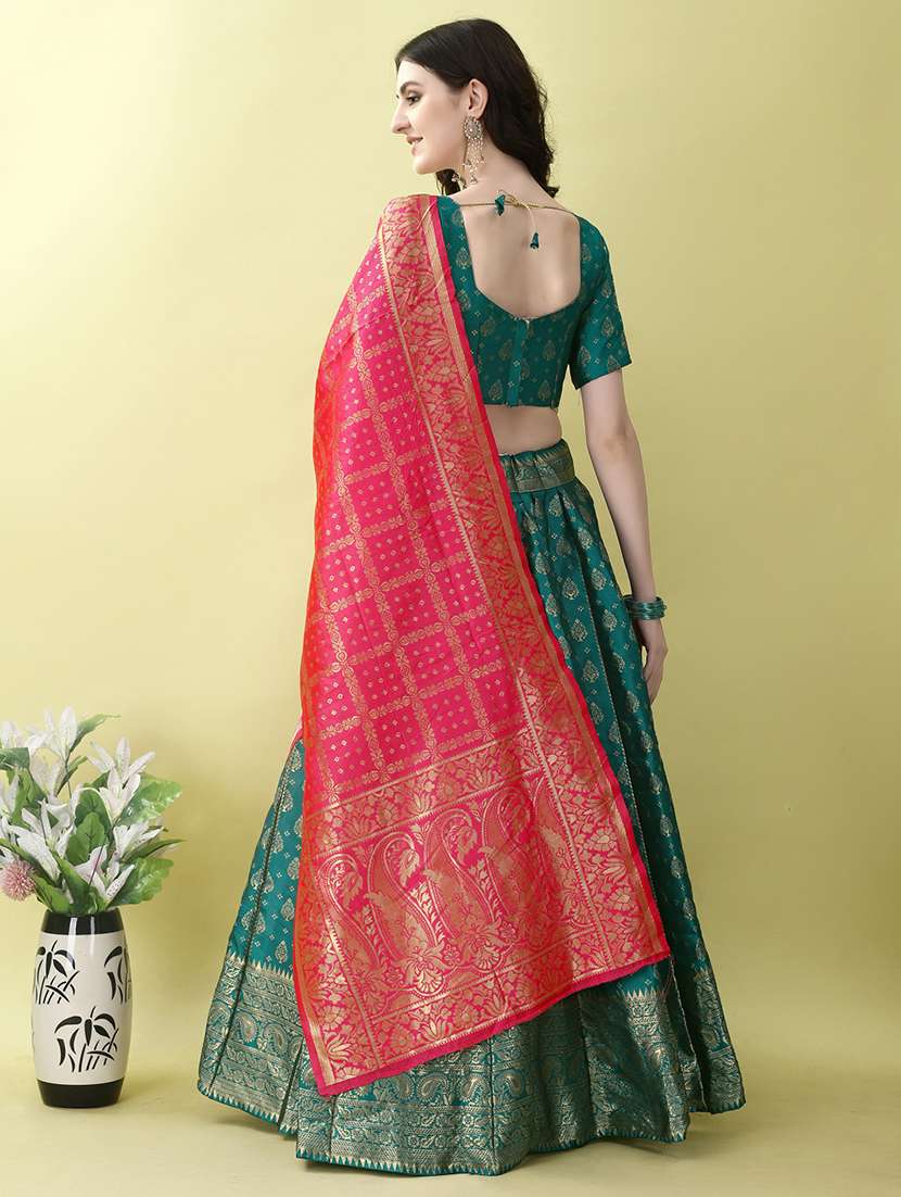 women self designed flared lehenga choli with duppata set - 22042095 - Standard Image - 3