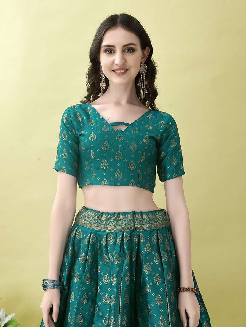 women self designed flared lehenga choli with duppata set - 22042095 - Standard Image - 5