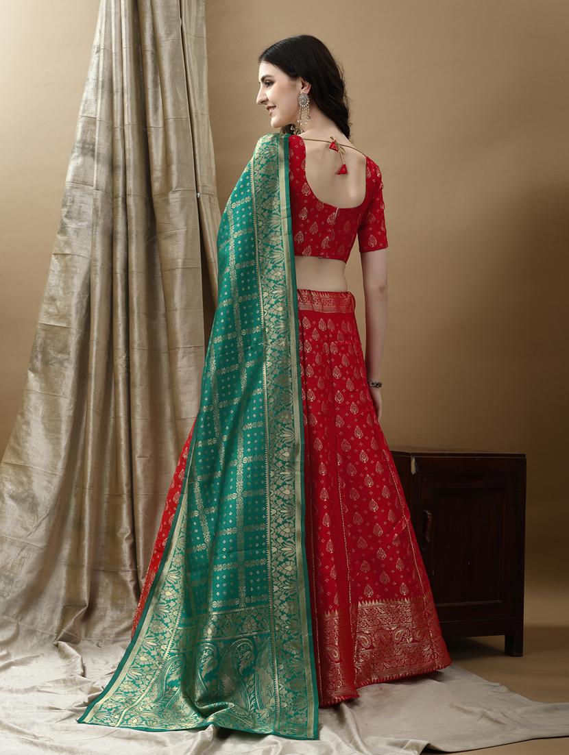 women self designed flared lehenga choli with duppata set - 22042096 - Standard Image - 3