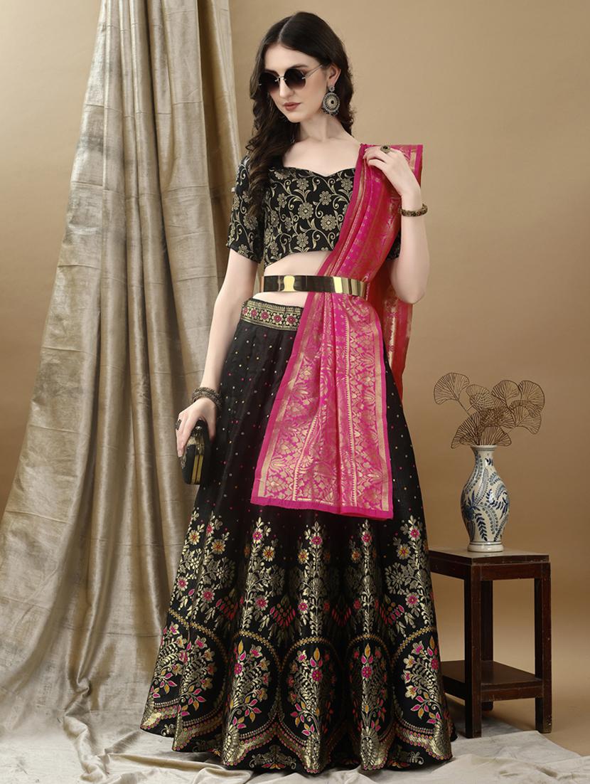 women self designed flared lehenga choli with duppata set - 22042097 - Zoom Image - 0
