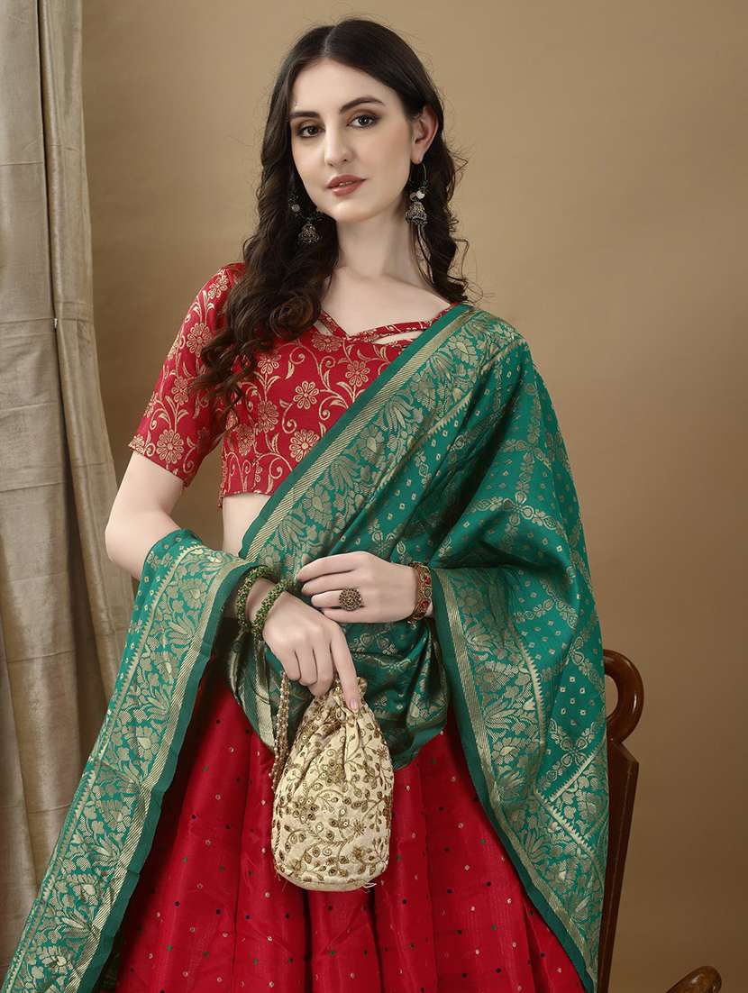 women self design flared unstitched lehenga - 22042100 - Standard Image - 3