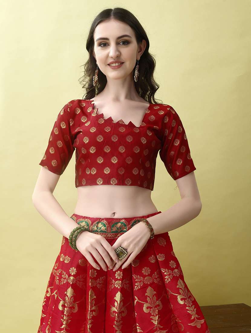 women self designed flared lehenga choli with duppata set - 22042106 - Standard Image - 5