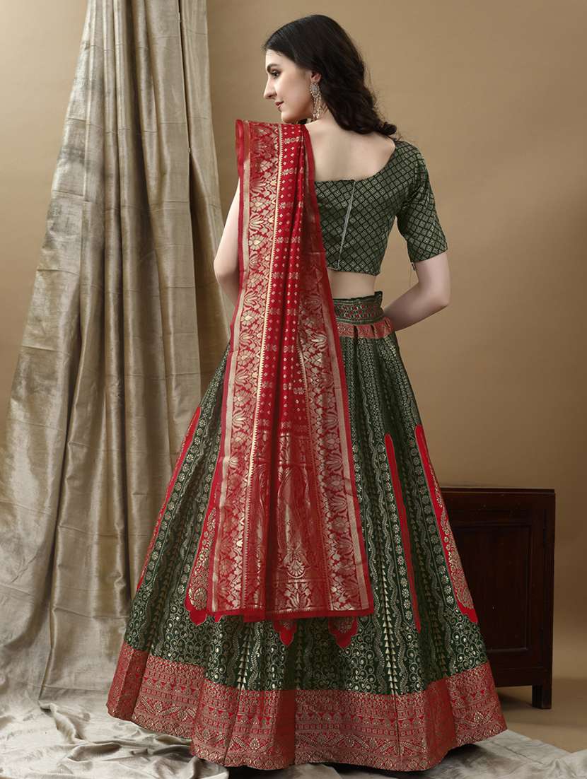women self designed flared lehenga choli with duppata set - 22042108 - Standard Image - 3