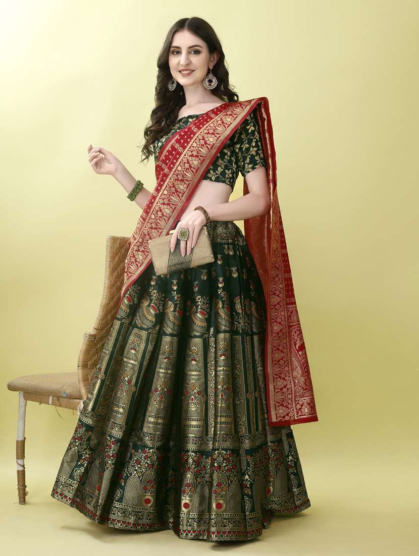 women self designed flared lehenga choli with duppata set - 22042112 -  Zoom Image - 0