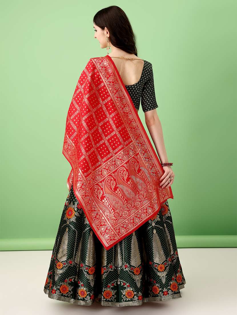 women self designed flared lehenga choli with duppata set - 22042117 - Standard Image - 3