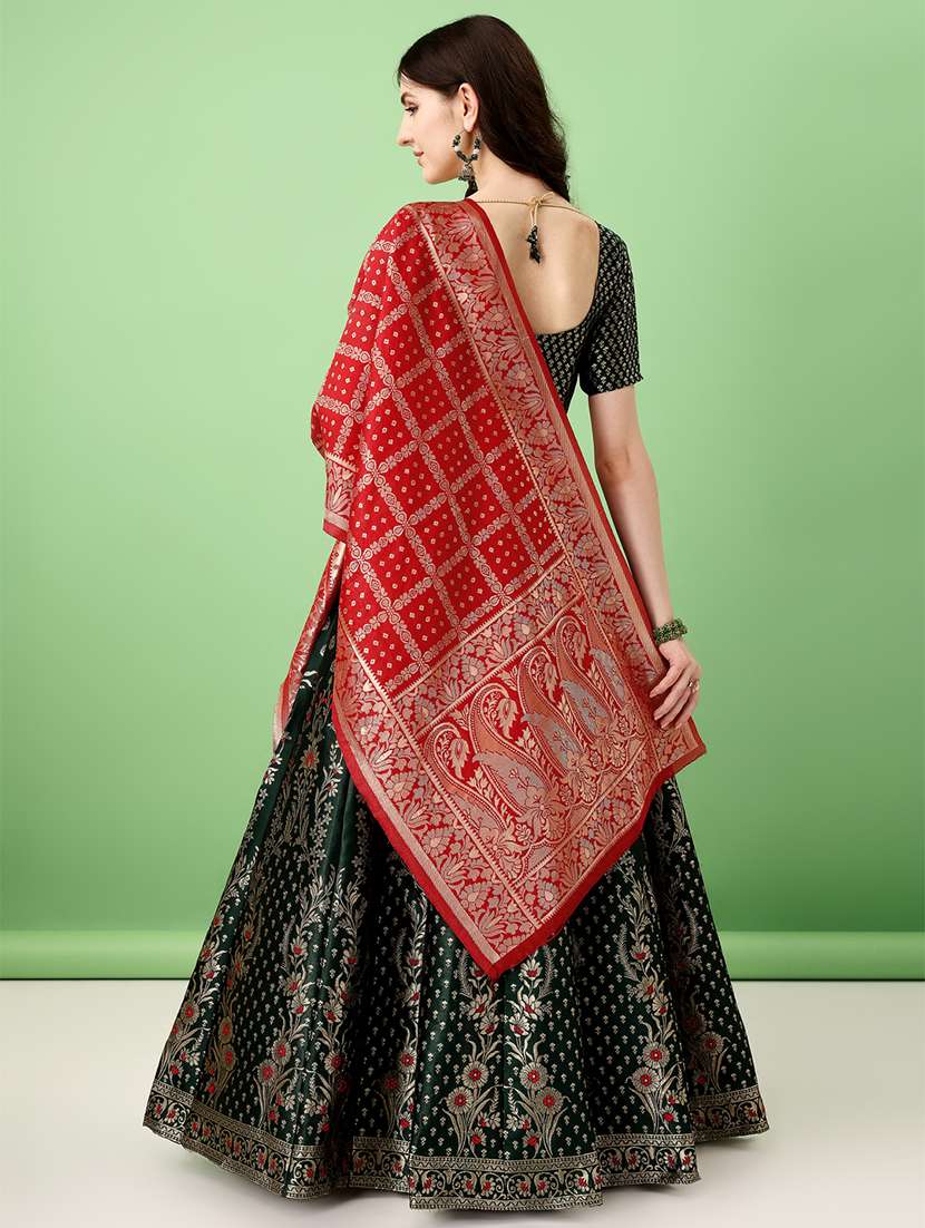 women self designed flared lehenga choli with duppata set - 22042123 - Standard Image - 3
