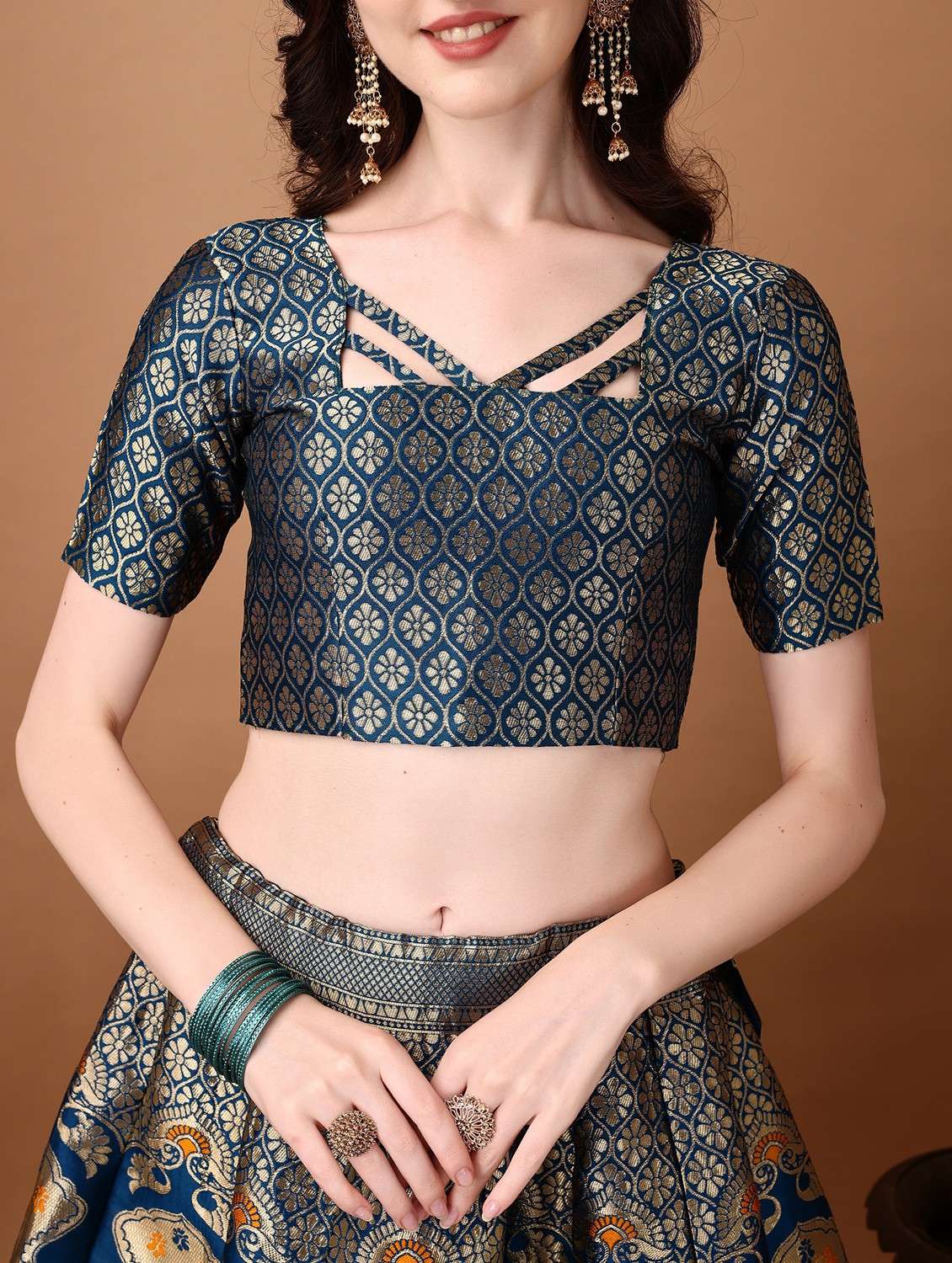 women self designed flared lehenga choli with duppata set - 22042126 - Standard Image - 5