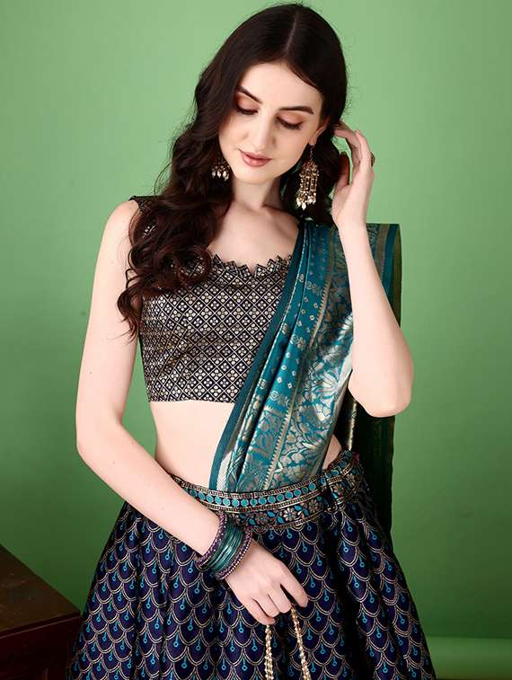 women self designed flared lehenga choli with duppata set - 22042138 -  Standard Image - 5