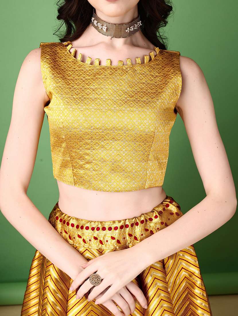 women self design flared unstitched lehenga - 22042141 - Standard Image - 5