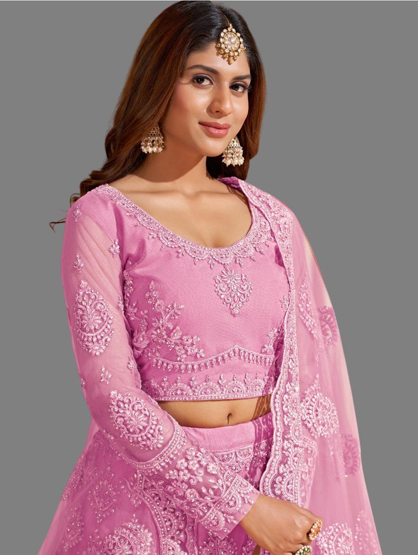 women embroidered flared lehenga choli with duppata set - 22042157 - Standard Image - 3