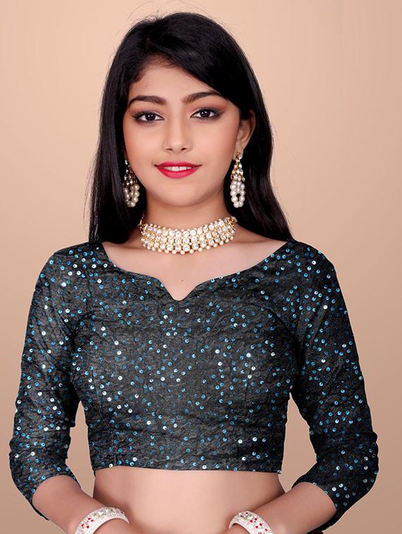 girls embellished ready to wear ruffle saree - 22042296 - Standard Image - 3