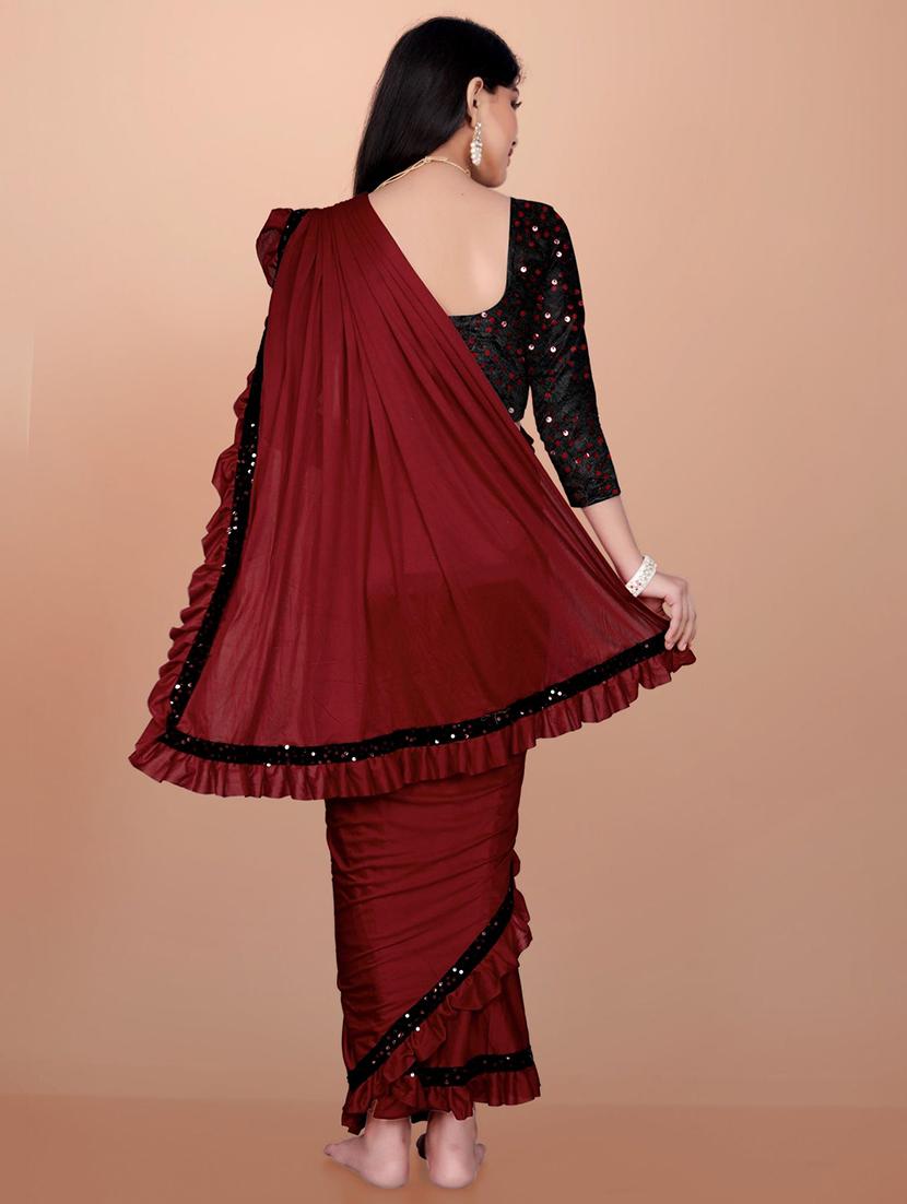 girls embellished ready to wear saree - 22042303 - Standard Image - 3