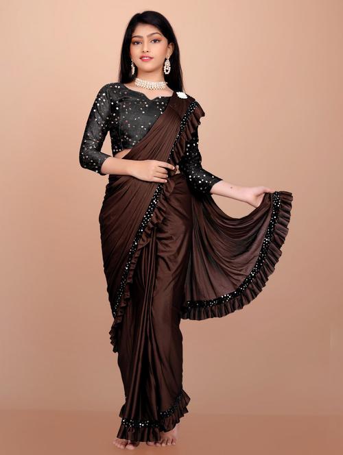 girls embellished ready to wear saree - 22042304 -  Standard Image - 0