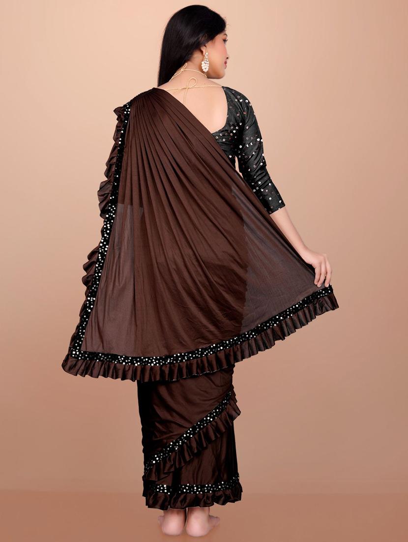 girls embellished ready to wear saree - 22042304 - Standard Image - 3