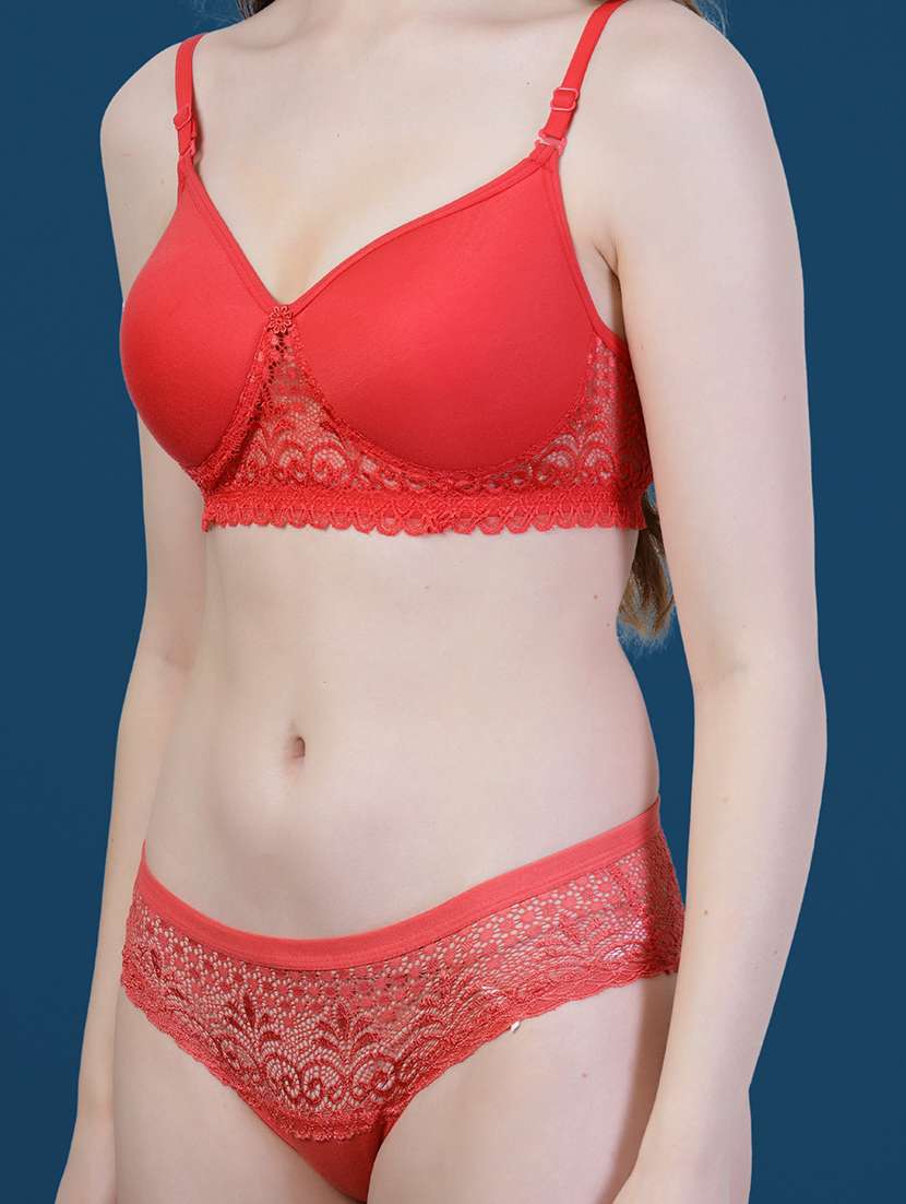 women pack of 3 solid bra and panty set - 22042359 - Standard Image - 5