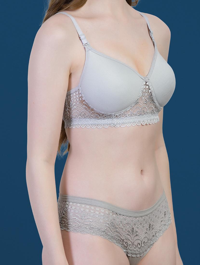women pack of 3 solid bra and panty set - 22042361 - Standard Image - 5