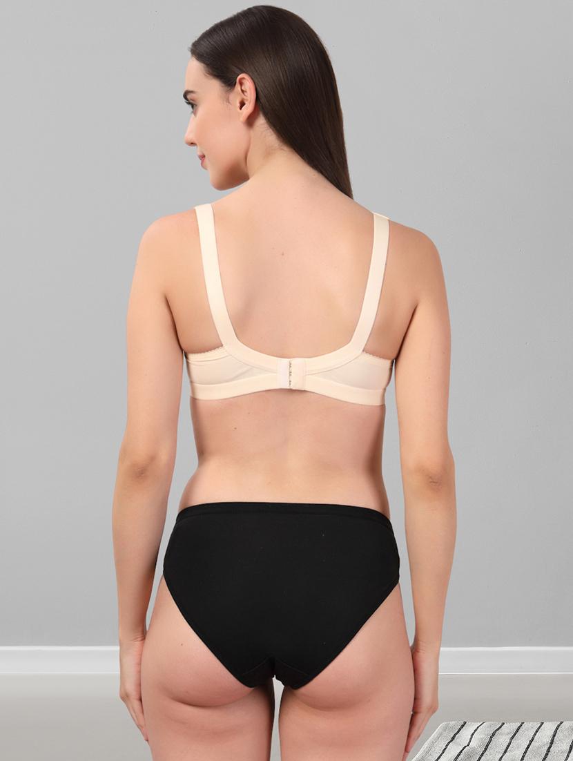 women pack of 3 solid bra and panty set - 22042379 - Standard Image - 3