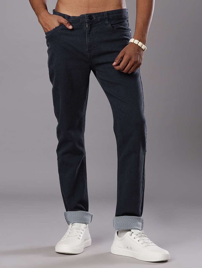 men solid mid rise slim fit jean - 22042417 - Zoom Image - 0