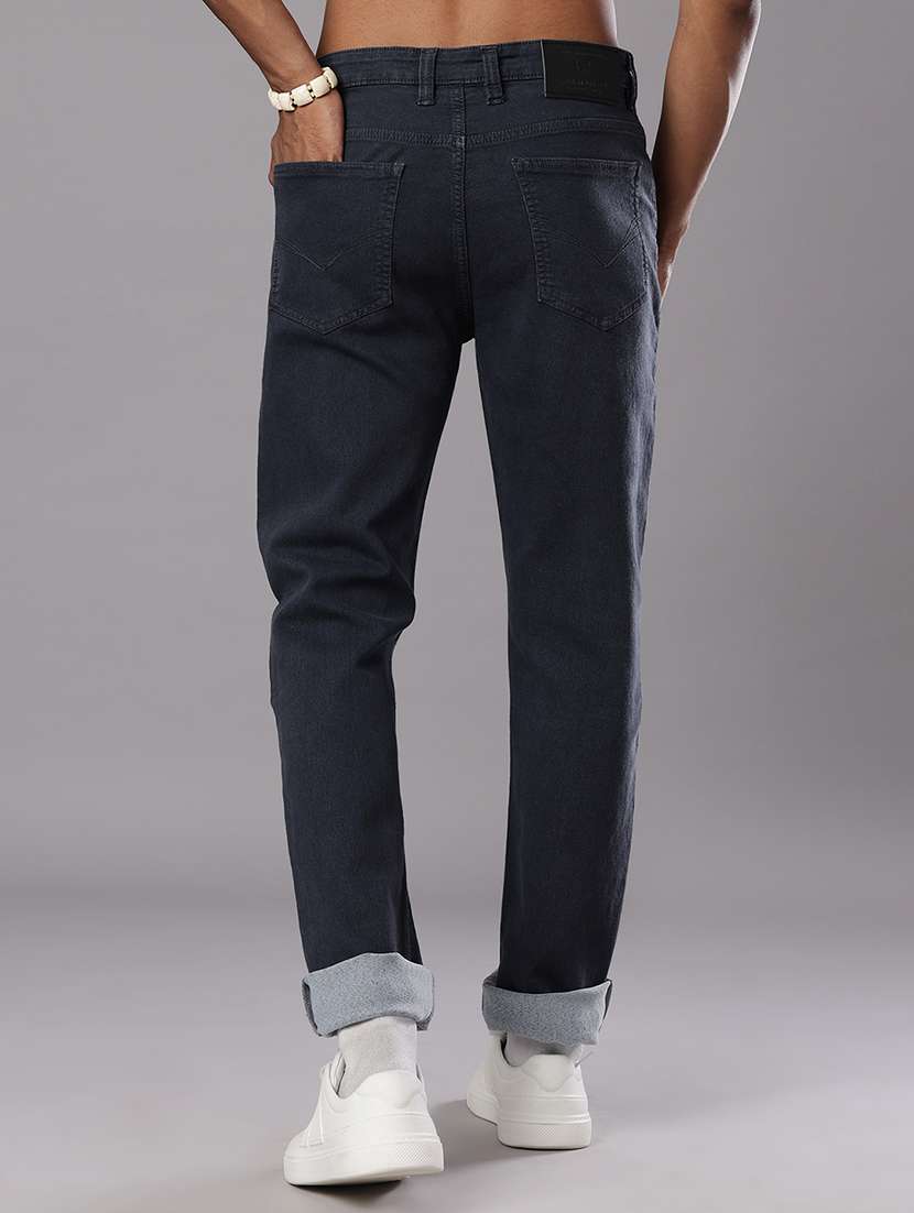 men solid mid rise slim fit jean - 22042417 - Standard Image - 3