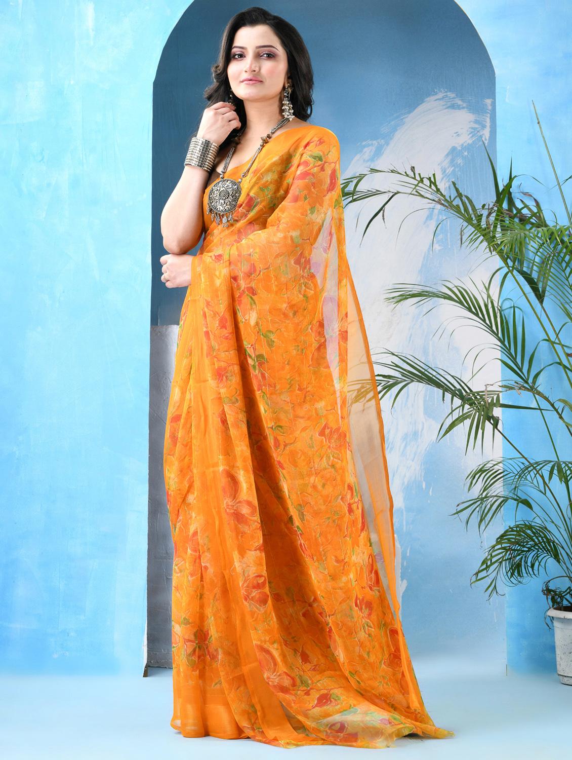 women floral printed saree - 22042426 - Standard Image - 5