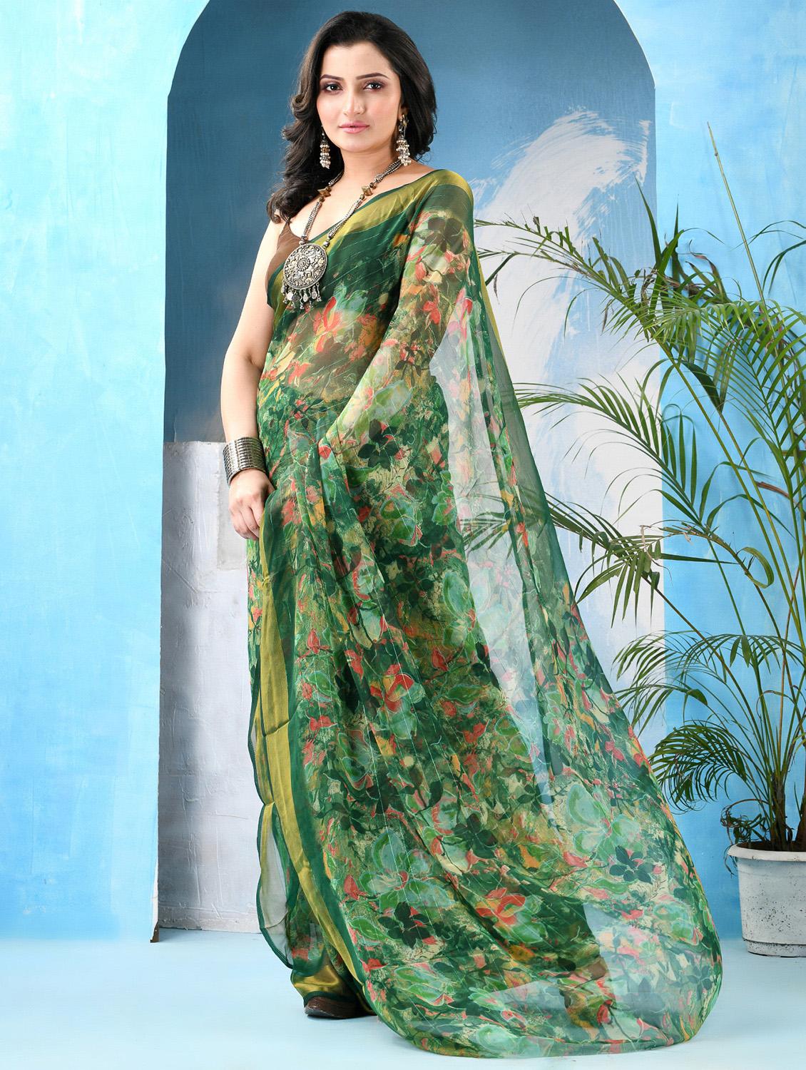 women floral printed saree - 22042428 -  Zoom Image - 0
