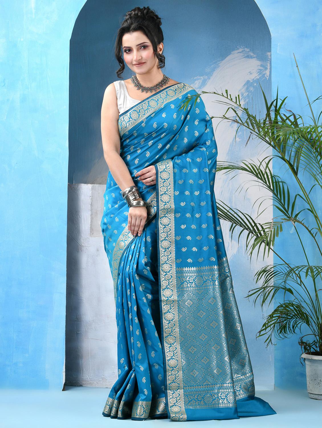 women self design banarasi saree with blouse - 22042430 -  Zoom Image - 0