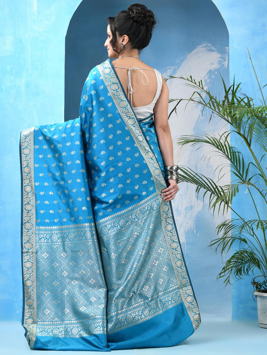 women self design banarasi saree with blouse - 22042430 - Standard Image - 3