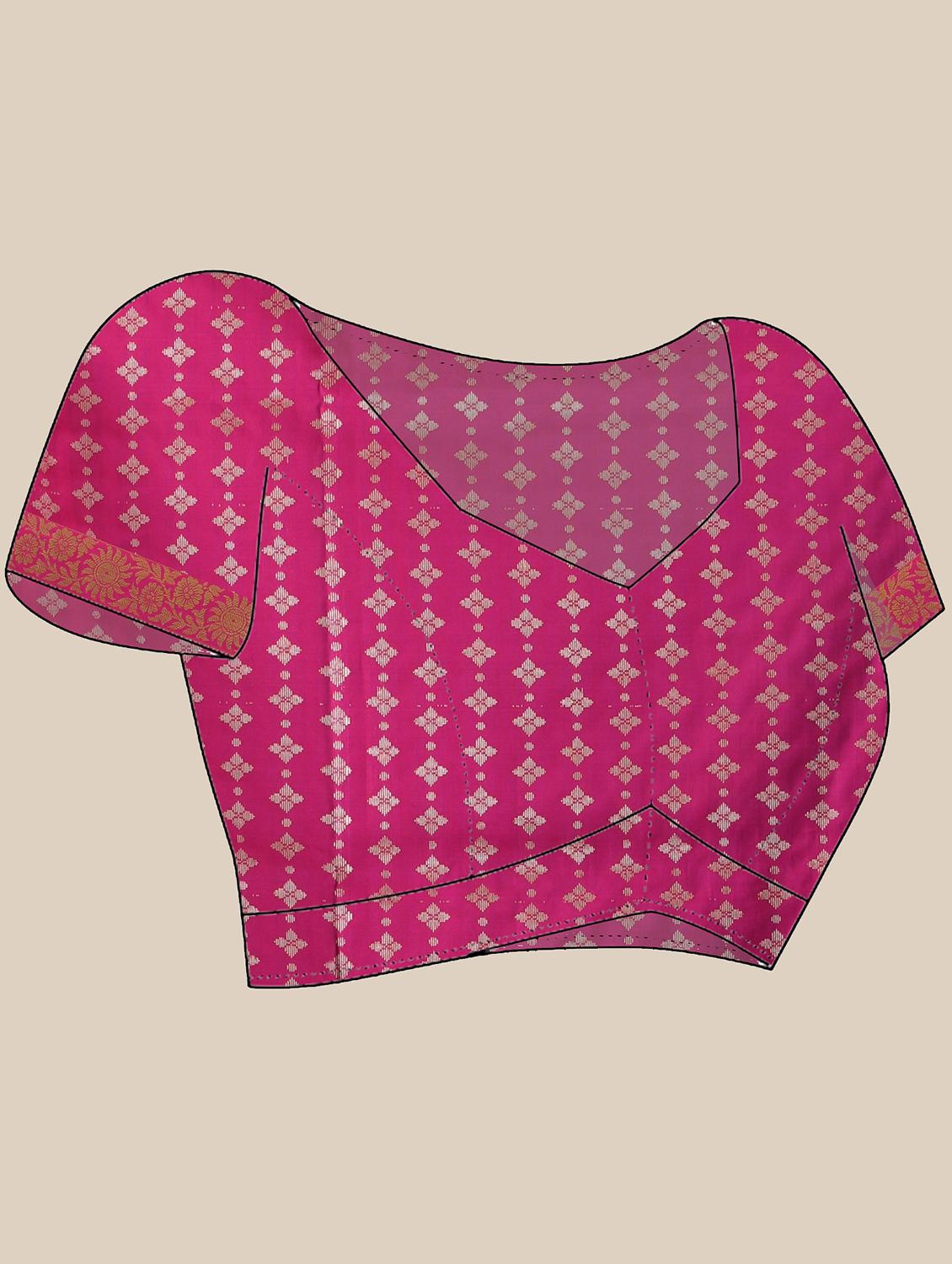 women self design banarasi saree with blouse - 22042431 - Standard Image - 5