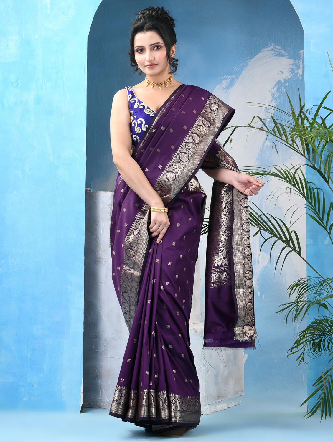 women self design banarasi saree with blouse - 22042433 - Zoom Image - 0