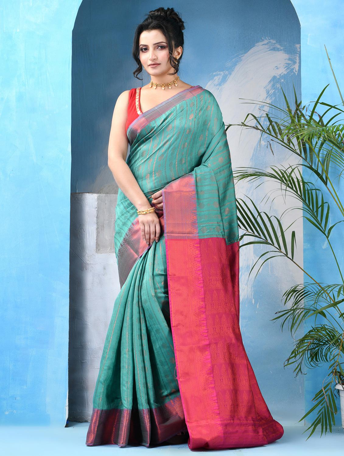 women self design banarasi saree with blouse - 22042435 - Zoom Image - 0