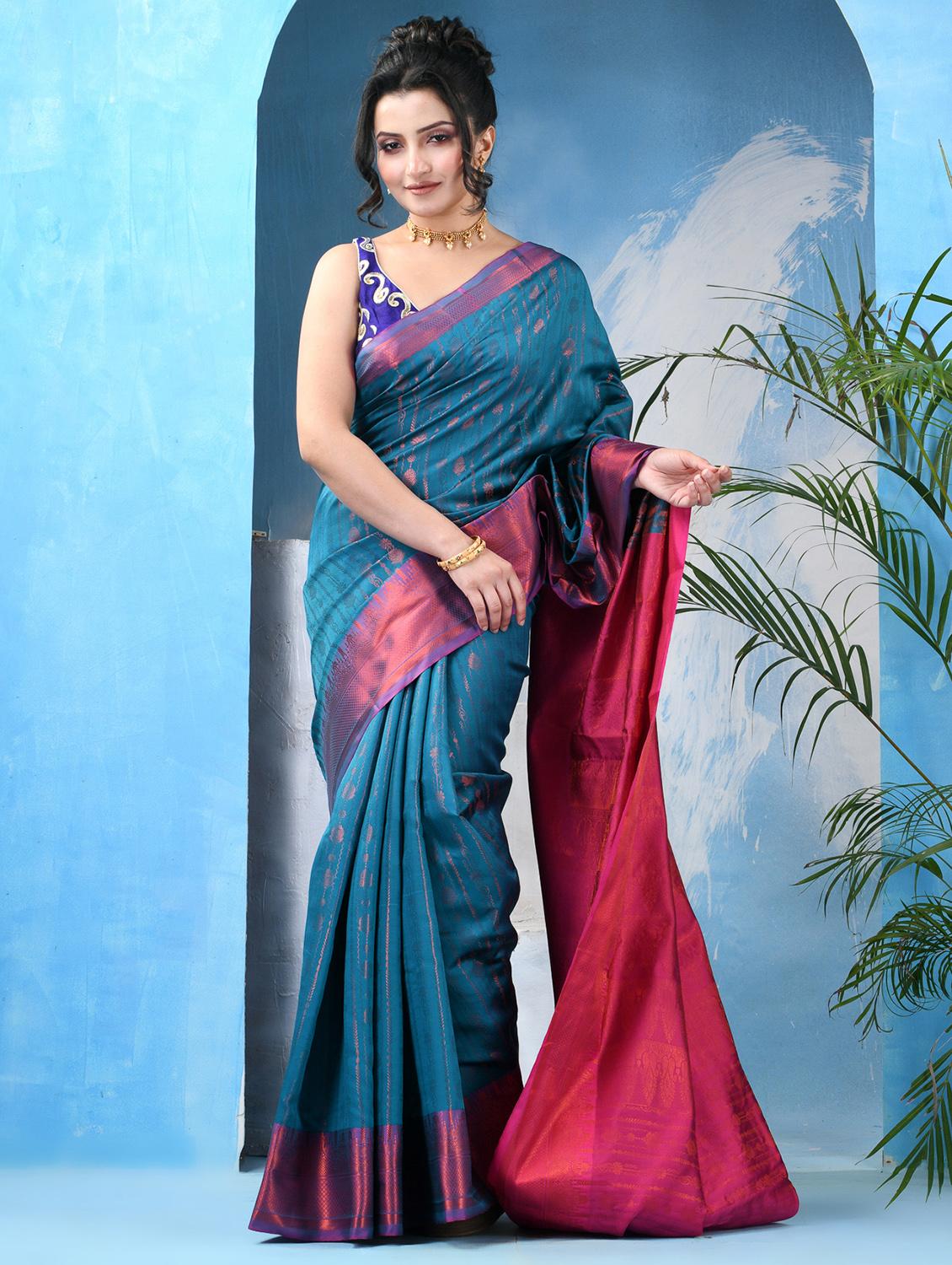 women self design banarasi saree with blouse - 22042436 - Zoom Image - 0