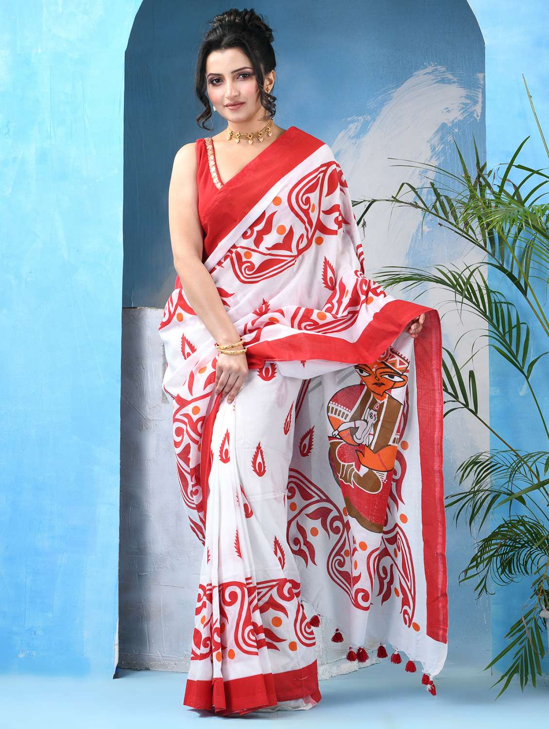 women printed casual wear saree - 22042439 -  Zoom Image - 0