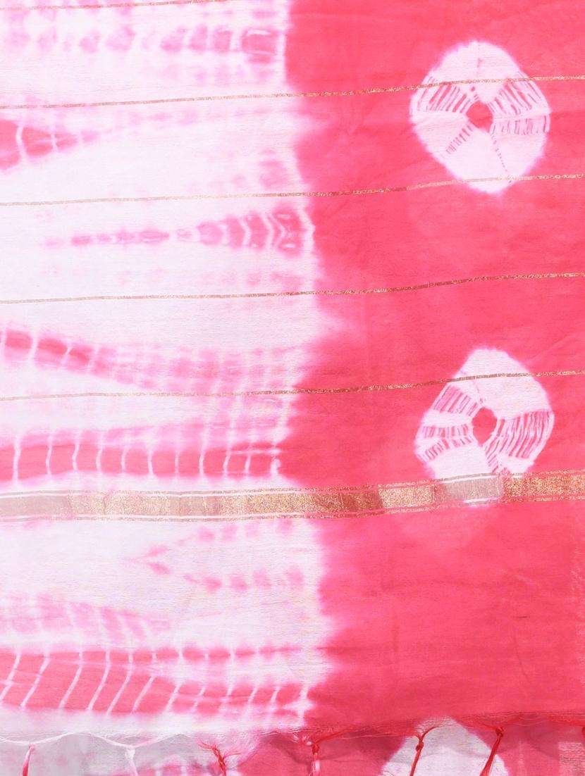 women shibori printed saree with blouse - 22042709 -  Standard Image - 3