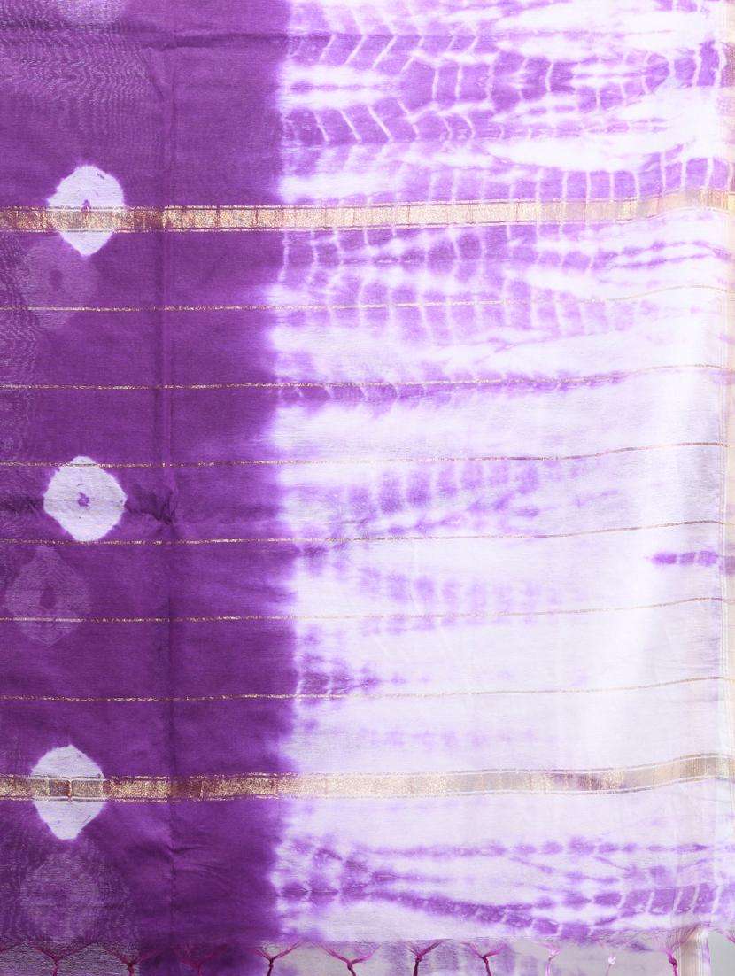 women shibori printed saree with blouse - 22042712 -  Standard Image - 3