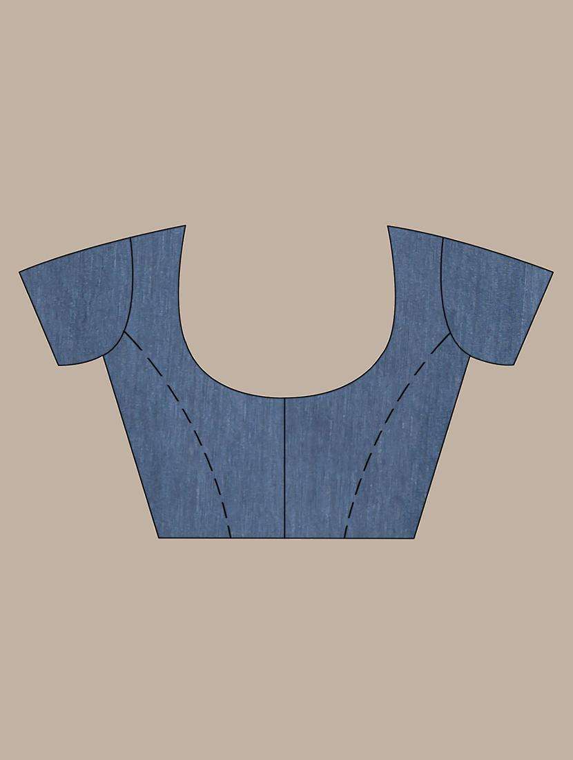 women striped handloom saree with blouse - 22042714 -  Standard Image - 3