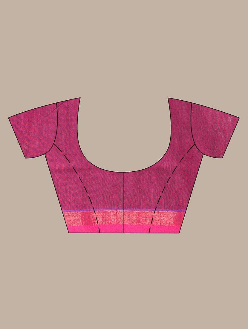 purple cotton handloom saree with blouse - 22042730 -  Standard Image - 3