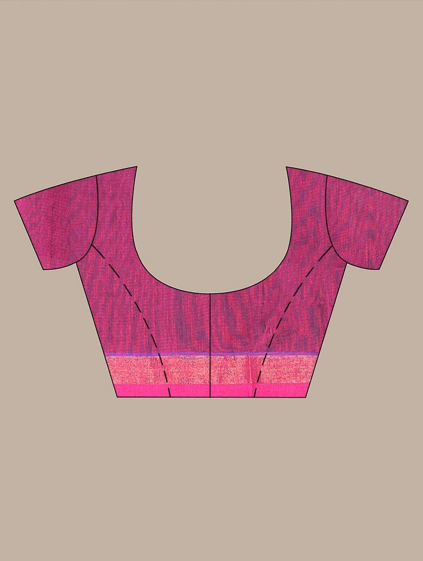 women striped handloom saree with blouse - 22042733 -  Standard Image - 3