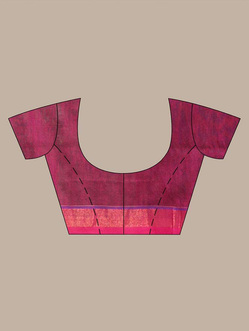 women striped handloom saree with blouse - 22042734 - Standard Image - 3