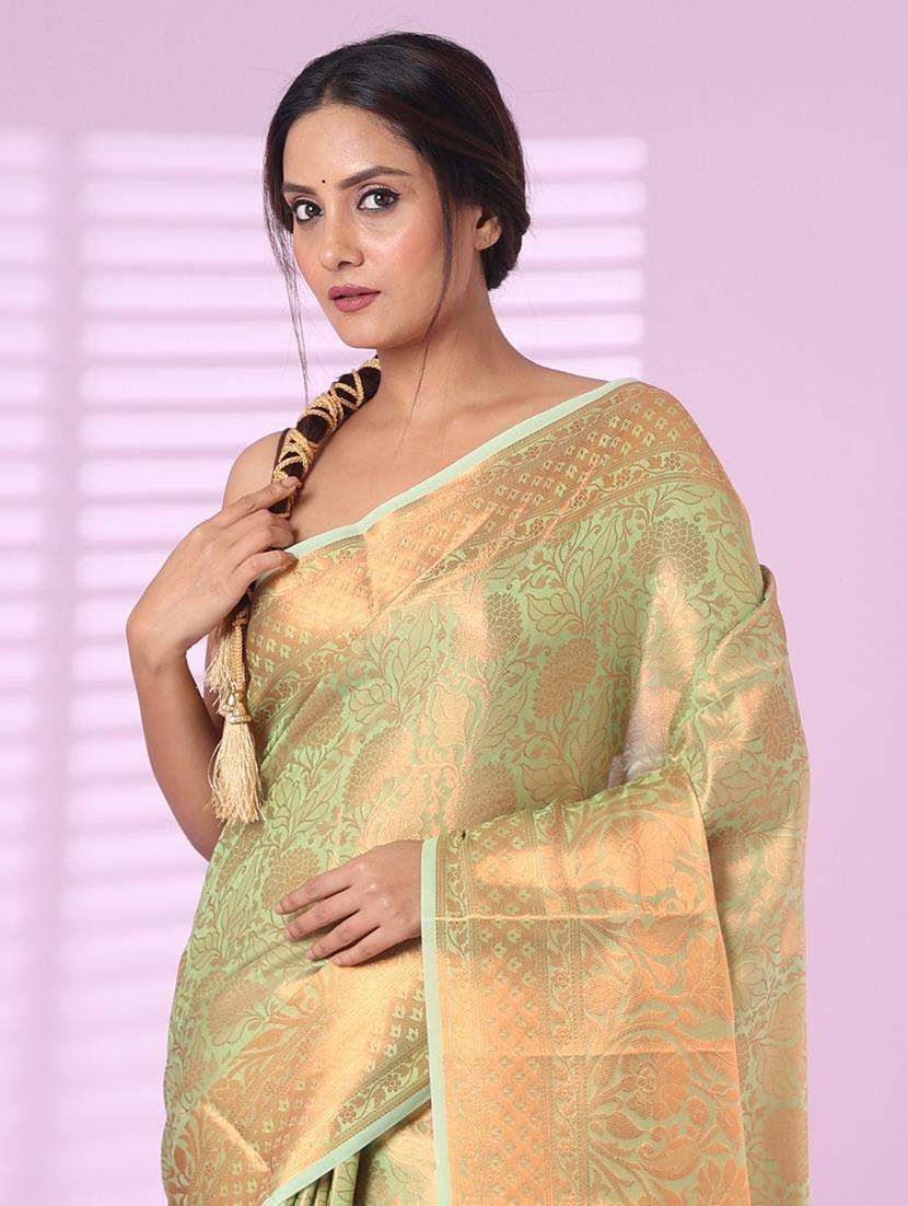 women self design kanjivaram saree with blouse - 22042774 -  Standard Image - 3