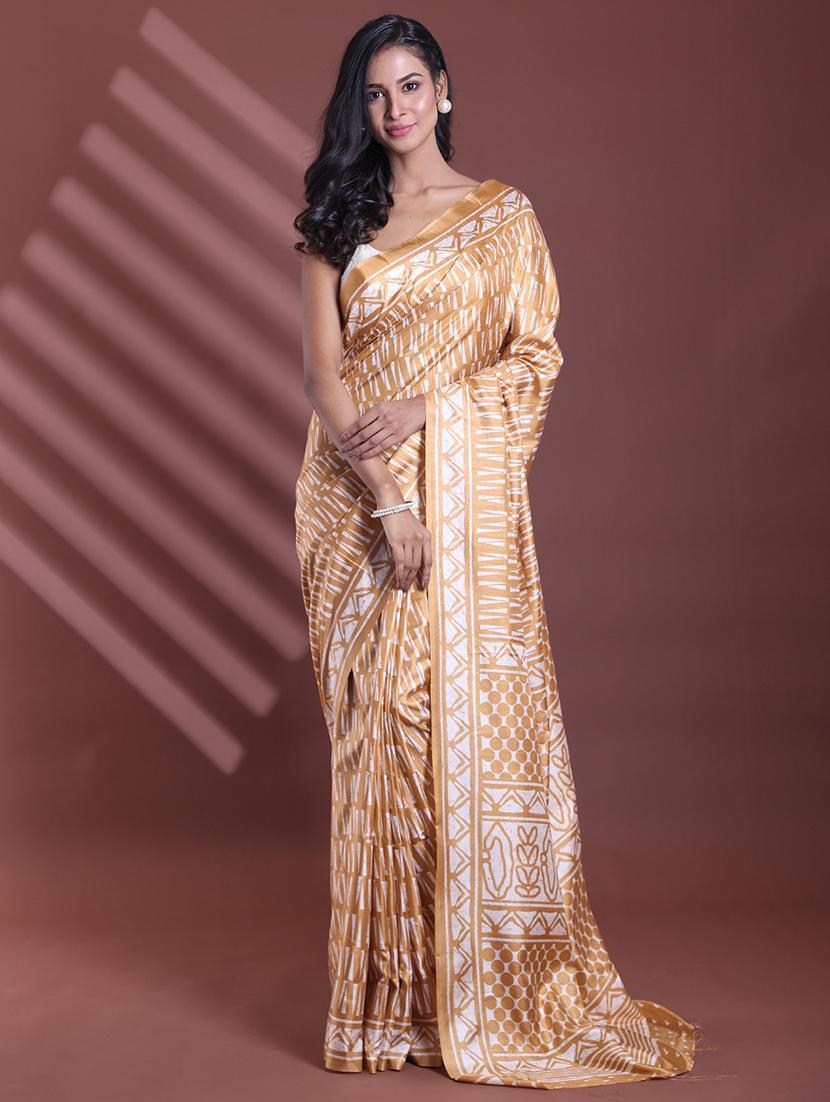women printed casual wear saree with blouse - 22042806 - Zoom Image - 0