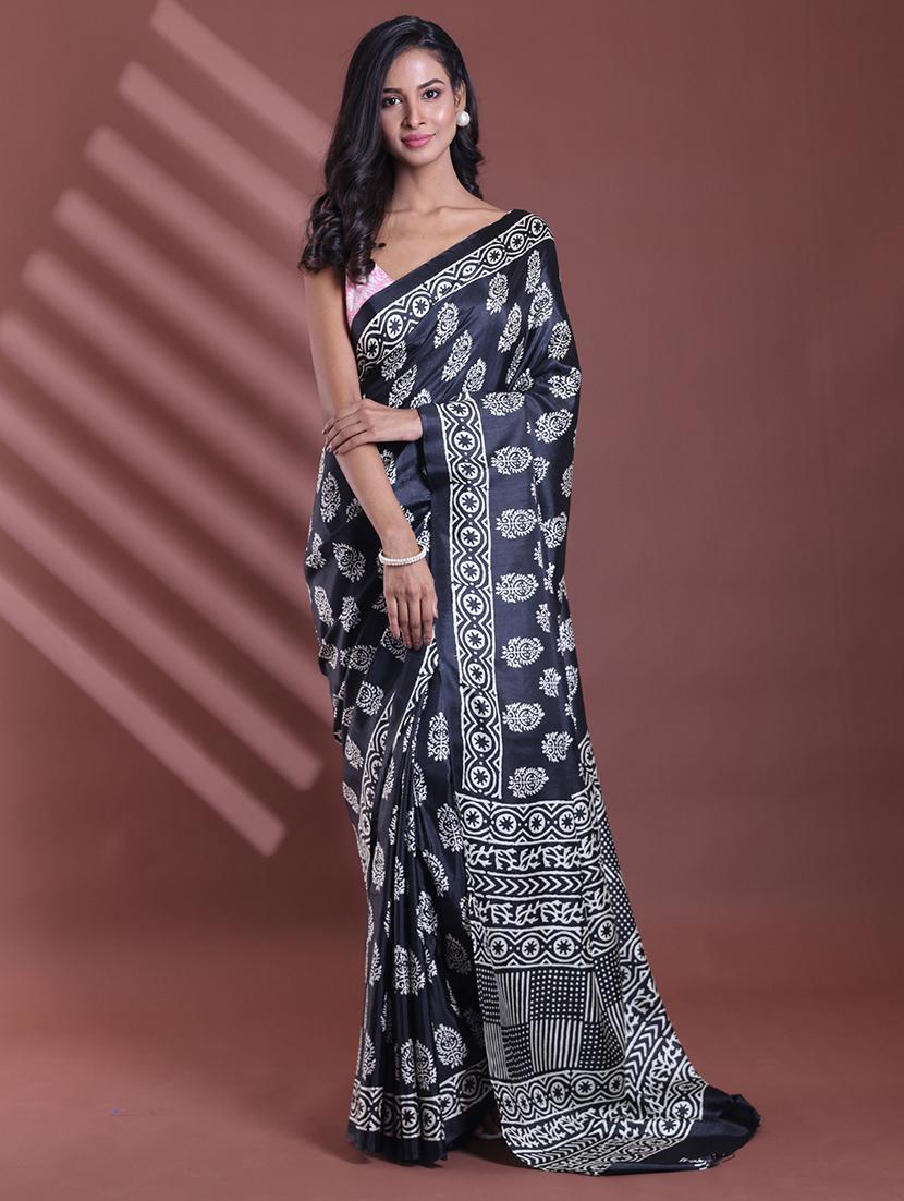 women printed casual wear saree with blouse - 22042813 -  Zoom Image - 0