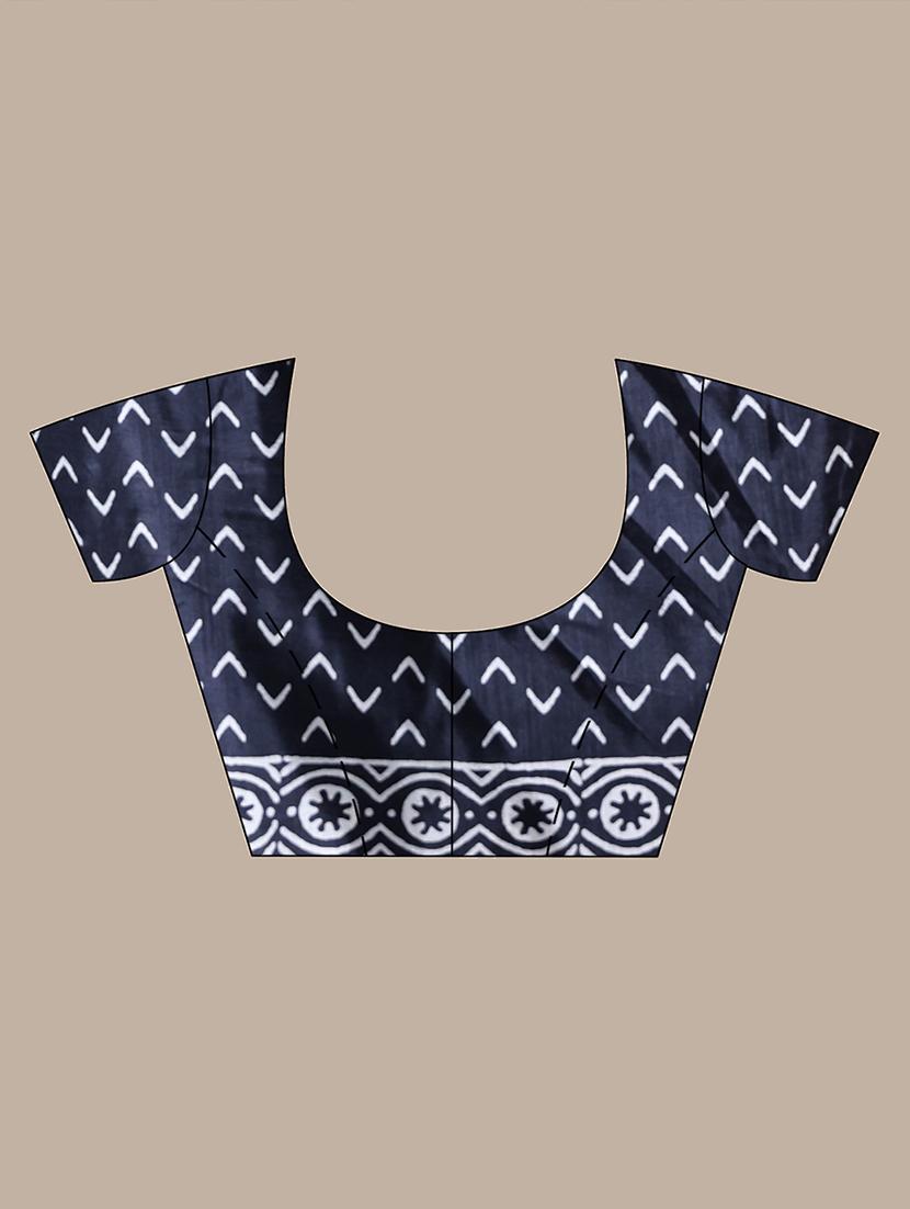women printed casual wear saree with blouse - 22042813 - Standard Image - 3